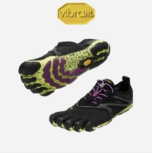 Vibram Five Fingers V-Run Women's Black / Yellow / Purple Size 9 - 9.5 EU41